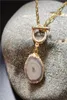 Kedjor Natural Solar Quartz Neckace Healing Crystal With Gold Lariat Link Necklace White Stalactite Jewelry NC098 5pieceslotchain4245729