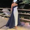 Urban Sexy Dresses Sharon sa White and Navy Blue Dubai Luxury Evening For Women 2023 med Train Arabic Wedding Party Formal Gowns S 59 231212