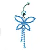 D0066 Bowknot Stone Belly Dear Button Ring0123456788654869