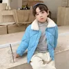 Donsjas Winter Warme jas Jongens en meisjes Trui Hals Los Verdikt 2-7 jaar oude Koreaanse versie Mode Kinderkleding