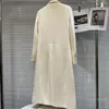 Trenchs de femmes manteaux x-long manteau de laine femmes 2023 hiver fleur tridimensionnelle broche longue rue beige coupe-vent épais vêtements d'extérieur