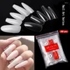 Unhas Falsas 500pcs Transparente Cor Natural Dicas de Gel Falsas para Extensão Material Profissional Prego Cobertura Completa Realista