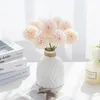 Dekorativa blommor kransar 5st Silk Hydrangea Wedding Car Chile Decorations Vase For Home Scrapbooking Artificial Plants 231213