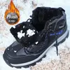 Bottes marque hommes hiver neige imperméable en cuir baskets en peluche chaud haut hommes en plein air mâle randonnée botte chaussure taille 3947 231212