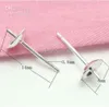 20 Stück 925 Sterling Silber Ohrringstifte Nadeln Komponenten für DIY Schmuck Geschenk Handwerk finden 08x6x14mm WP0425214956