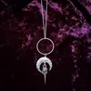 Morrigan Lune Déesse Corbeau Crâne Collier Gothique R Bijoux Païen Céleste Sorcière Femmes Cadeau 2021 Pendentif Mode Long Colliers279D