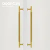 Serrures de porte Dooroom Laiton double simple face linéaire Barre de traction rayée Porte en bois Salle de douche en verre Or mat Poignée noire en laiton 231212