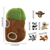 Giocattoli per cani mastica 5 pezzi / set Burrow Giocattoli interattivi per cani Hide Seek Giocattoli per cuccioli Squeak colorati Animali di peluche Puzzle di peluche Fori per alberi Giocattolo 231212