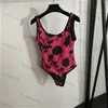 Skriv ut kvinnors en bit designer baddräkt sommarstrand badkläder för flickor sexiga bikini