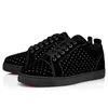 2024 Red casual shoes Bottoms Platform loafers Rivets Low Studed Mens Womens black sliver rivets Eur 36-47 Big Size us13 With Box Vintage Sneakers Trainers Plate-forme