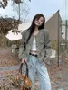 Damenjacken Koreanische Tweed-Jacke Frauen Frühling Herbst Einreiher Streetwear Oberbekleidung Stehkragen Mantel Mode Vintage Chaqueta