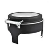 Geschirr-Sets, Catering-Ausrüstung, schwarze Farbe, Chafing Dish, modischer Buffet-Herd aus Edelstahl, 6 l