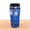 Doctor Dr Who Tardis kaffekopp rostfritt stål interiör termos mugg termomug termocup 450 ml kvalitet 201109260p