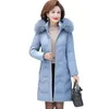 Women's Trench Coats Middle-aged And Elderly Womens Down Cotton-padded Jacket Long Foreign Style Mother Coat Large Size Winter Coa