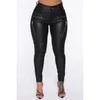 سروال نسائي بالإضافة إلى حجم S5XL Women Pu Leather Leggings Spring Autumn Fashion Sexy Zipper Slim Slikny Skinny Goth Gothic Punk 2312012