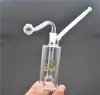 Mini vidro queimador de óleo bong tubos de água com reciclador Dab Rig mão bongs grosso pirex copo de vidro bong com tubo de queimador de óleo de 10mm e mangueira ZZ