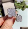 Cluster Anneaux Japon et Corée du Sud FL Diamond Double Flower Ring Flower Femme Opening Taille entre les doigts Lovers Gift Net Red Live Jew5027962