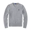 De flesta klassiska RL Polo Designer Sweater Herrkvinnor Skjortor Tjock halv dragkedja broderier Hästmönster varm Pullover Knitting Sweatshirt Färgglad Cardigan S-2XL