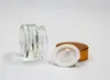 Bottles 20pcs 5g Empty Amber Glass Jars Makeup Case Jar With Gold Plastic Cap Lid Inner Liner Cosmetic Cream Facial Box
