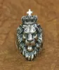 Cluster Rings LINSION 925 Sterling Silver Lion King Ring Mens Biker Punk Animal TA190 US Size 7152313042