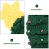 Berets 2pcs Christmas Knitted Hat Adorable Tree Shaped With Star Crochet For Children Kids (Green)