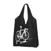 Shopping Bags ZannoX Naked Bike Cyclist Bicycle Riders Grocery Bag Durable Large Reusable Recycle Foldable Heavy Duty Eco