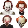 Cadılar Bayramı Cosplay Büyücü Palyaço Maskesi Lateks Joker Maskeleri Korku Halloween Masquerade Party Full Yüz Maskesi Korku Yetişkin Parti Maskesi D2379