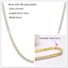 Girocollo 35cm 5cm 4mm Colore oro Tennis CZ Collana corta a catena per donne Ragazze Gioielli Collier Collares Kolye Ketting 14"