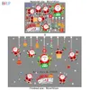 Fashion Pendant Santa Claus Wall Stickers Christmas Window Decoration Art New Year Home Decor Christmas Present Wall Decals