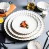 Dishes Plates Wedding Birthday Full Sets Dinner Mini White Breakfast Ceramic Plate Set Serving Salad Dessert Vajilla Cookware OA50PS 231213