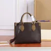 Rückseite Onthego PM Handtaschen Frauen braune Taschen zwei Seitenfarben Designer -Geldbörsen mit Griff 25cm253l