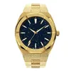 Polshorloges van hoge kwaliteit mannen mode Frosted Star Dust Watch roestvrij staal 18k gouden kwarts analoge pols voor 221025216B