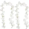 Dekorativa blommor kransar 2st Artificial Cherry Blossom Vine White Petal Forever Plants Garland för heminredning Bröllop PA287J