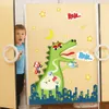 Vriendelijke dinosaurus muurstickers voor kinderkamer cartoon dieren home decor creatieve kunst vinyl muurtattoo creatieve huisdecoratie