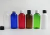 24 x 250ml Ombro Redondo Azul Vermelho Claro Âmbar PET Garrafa Recipiente com Tampa de Disco 250cc Vazio Garrafa de Shampoo de Plástico Transparente 6477998