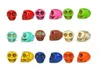 50pcs Mix Skull Turquoise Gemstone Loose Beads Charms Colorful Bead Fit Diy Handcraft 12mm3392637