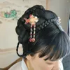 Grampos de cabelo 3 cores Goldfish Long Tassel Hanfu Clip Hairpin Antiguidade Tradicional Headdress Handmade