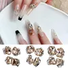 Nagelkonstdekorationer legering Rhinestone Accessories Hållbara charmiga 3D -strass Ljusbrunt hjärta smycken för kvinnors naglar lätt att applicera