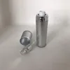 Förvaringsflaskor 50 ml silver akrylkonform pump lotion flaska press plast kosmetisk förpackning