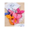 Saç Aksesuarları Moda Kızlar Saç Band Karışım Stilleri Polka Dot Yay Tavşan Kulakları Elastik Halat At kuyruğu Tutucu Aksesuarları 100 PCS DRO DHZDU