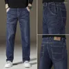 Mäns jeans höstfjäder rakt med blixtlås med blixtlås Klassisk affärssammant