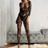 Damen Jumpsuits Strampler Damenbekleidung Jumpsuits Strampler schwarze Mesh-Overalls offener Schritt sexy Dessous Teddy-Bodysuit Sexhose hotL231212