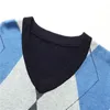 Męskie swetry Argyle Plaid Pull SWEAT MĘŻCZYZNA CZYNNA Odzież Moda Świąteczne dzianiny Pullover Męs