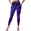 Aktywne spodnie Banan Leaf Leggingi Tropical Print Push Up Joga Sweet Stretch Legging Wzory treningowy sport