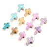 Charms Natural Stone Cross Agate Crystal Bud Gold Plated Pendant For Jewelry MakingDiy Necklace Earring Accessories Gems Gift1PC314U