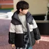 Abrigo de plumón 90% chaqueta de pato niño niño niña con capucha invierno grueso cálido impermeable ropa al aire libre ropa informal acolchada