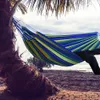 Portaledges Outdoor Large Hammock Portable Indoors Double Camping Sleeping Stripeキャンバスハンギングベッドチェアガーデンスイング231212