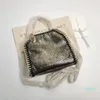 Designer Stella Mccartney Falabella Bag Mini Tote Woman Metallic Sliver Black tiny Bags