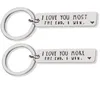 Party Favor I Love You Most More The End I Win Couples rostfritt stål Keychain Metal Keyrings LX27095009712