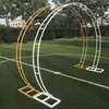 New wedding props background double circle simulation flower row door post arch rack Wedding Birthday Christmas decoration304y